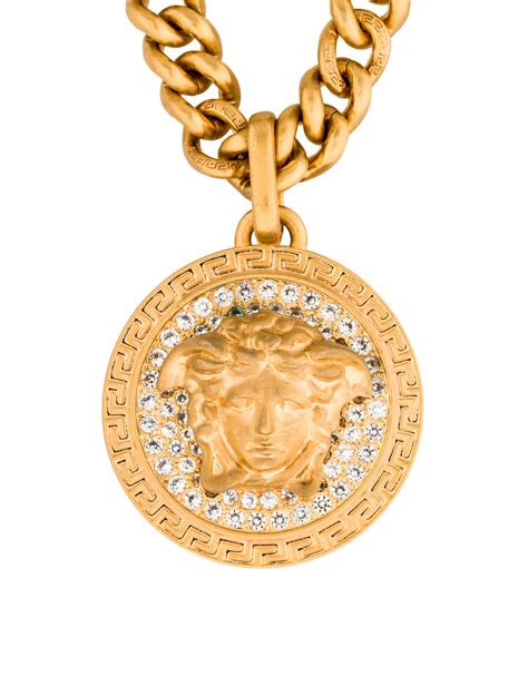 versace medusa pendant necklaces|versace icon medusa necklace.